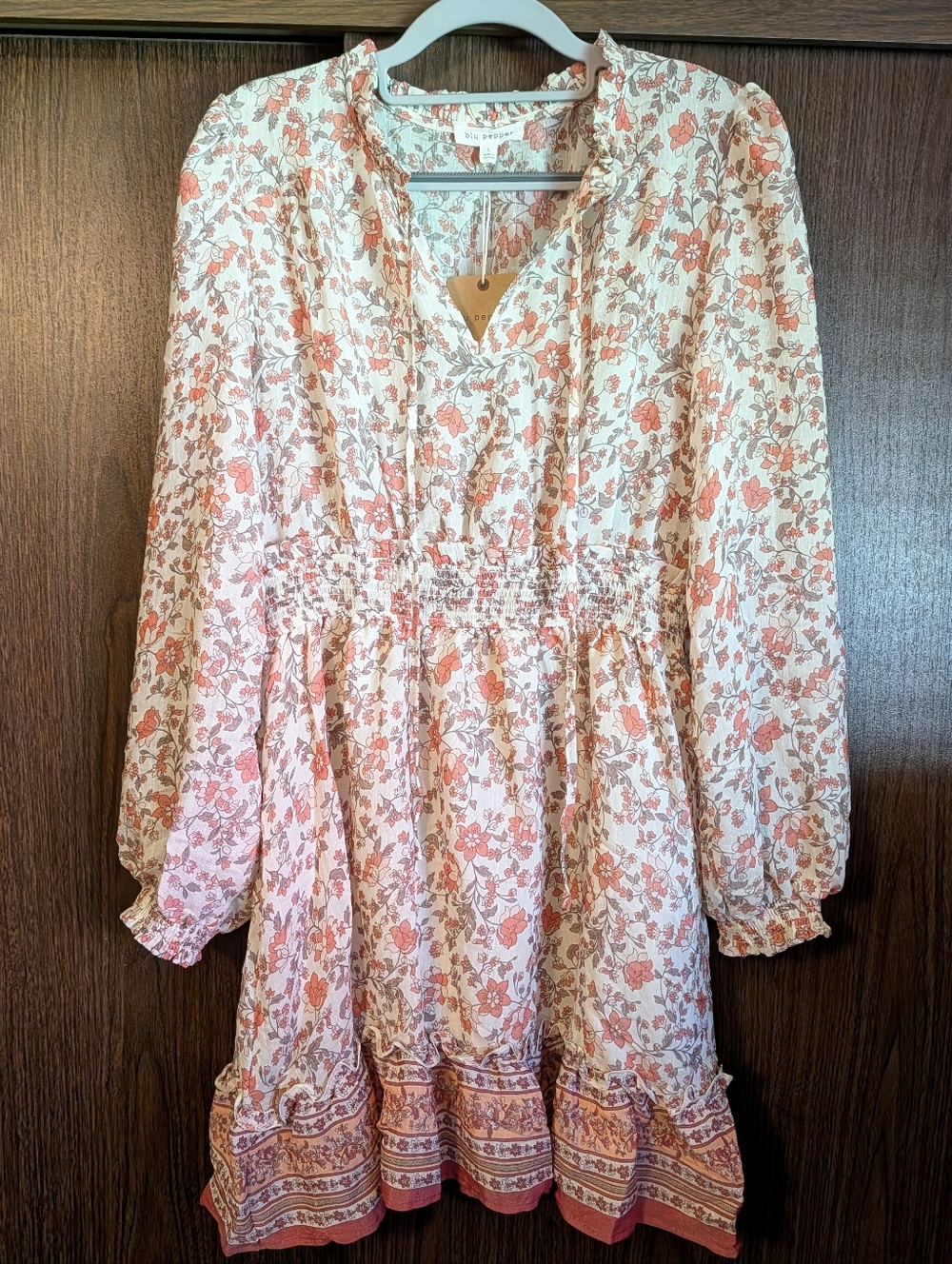 Blu Pepper Floral Ruffle Dress